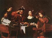 TOURNIER, Nicolas Merry Company ioy oil painting